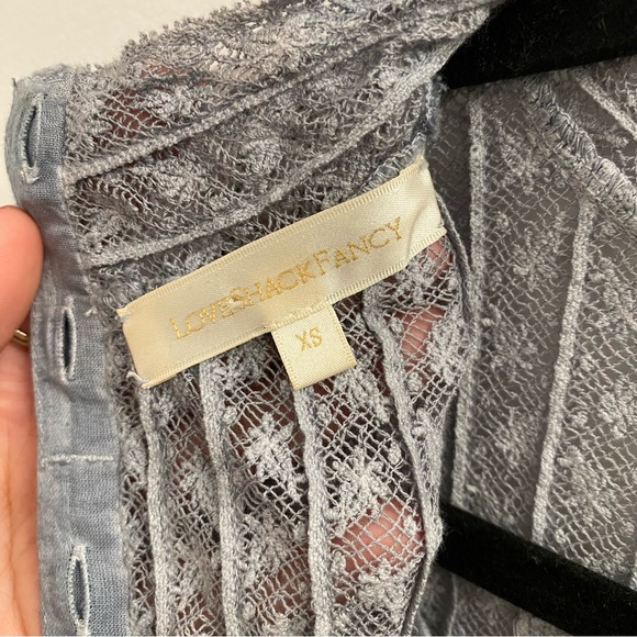 Love Shack Fancy Viola Dress - Washed Denim Hand Tie Dye - Picture 2 of 4